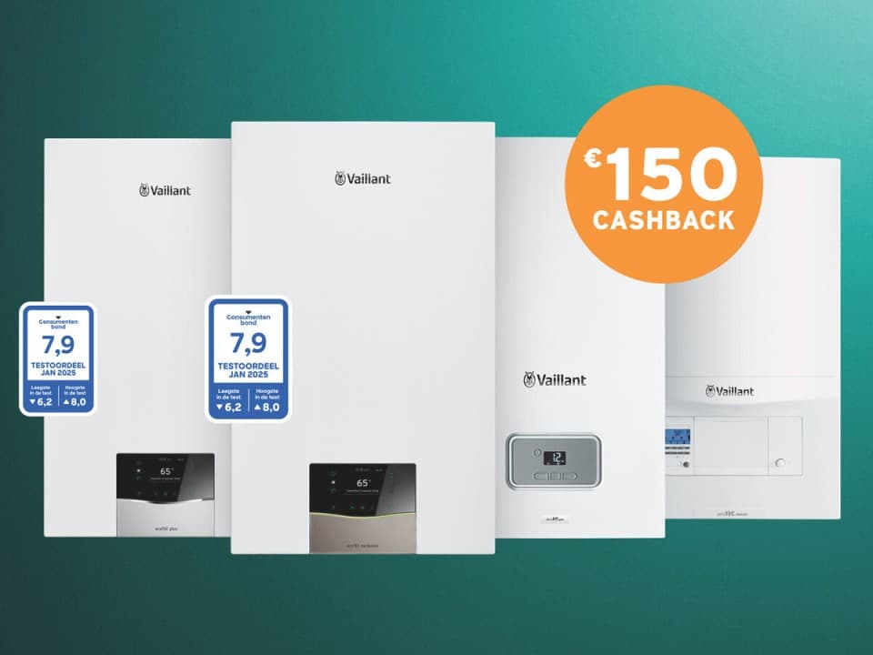 Vaillant cv-ketels met een cashback van 150 euro